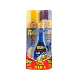 Silicona 480 ml+ cera aerosol 650 ml + shampoo 250 ml para automovil