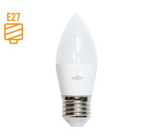Ampolleta Led 6W E27 luz cálida Vela