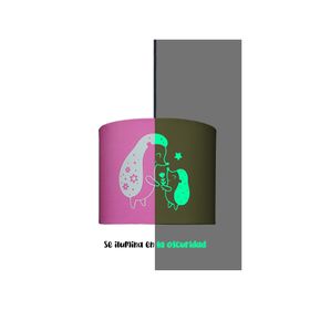 Lámpara colgar LED luminiscente E27 1L Pespin rosado