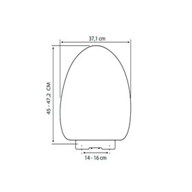 Asiento WC cierre suave elongado blanco