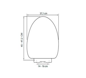 Asiento WC cierre suave elongado blanco