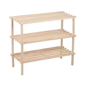 Organizador zapatos 3 Niveles 74x26.5x49 cm Cedro