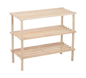 Organizador zapatos 3 Niveles 74x26.5x49 cm Cedro