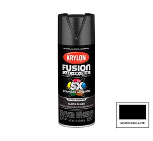 Pintura spray 340 ml Fusion 5X negro brillante