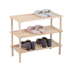 Organizador zapatos 3 Niveles 74x26.5x49 cm Cedro