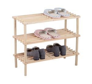 Organizador zapatos 3 Niveles 74x26.5x49 cm Cedro