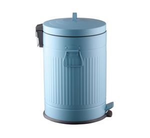 Basurero Vintage redondo azul 18.6 litros