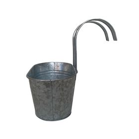 Macetero metálico gris 12x24x30 cm