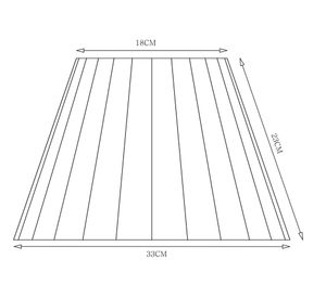 Pantalla plisada 33 cm