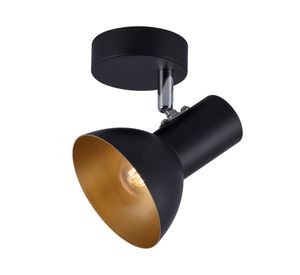 Spot Indus negro/gold E27 1L