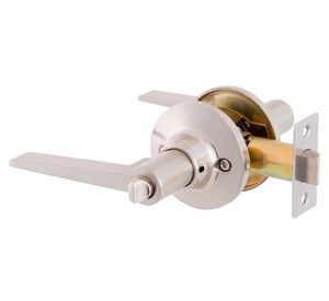 Cerradura tubular con manilla baño Milano FX níquel satinado