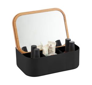 Caja organizadora bambú/negro 15.5x11.3x5.8 cm