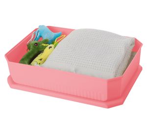 Caja organizadora Octagonal salmón 8 litros
