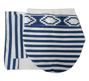 Cortina baño microfibra rayas azul