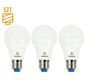Ampolleta LED 7W E27 luz día Bola 3 unidades