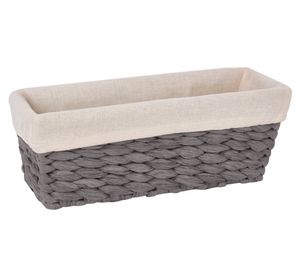 Canasto organizador gris 33x10x12 cm