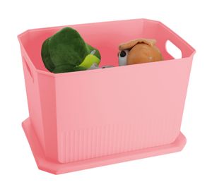 Caja organizadora Octagonal salmón 24x36.7x26 cm