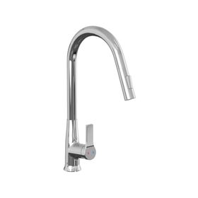 Monomando lavaplatos Extraíble Trivento gris cromado