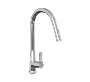 Monomando lavaplatos Extraíble Trivento gris cromado