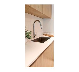 Monomando lavaplatos Extraíble Trivento gris cromado