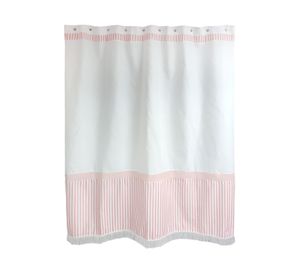 Cortina baño 180x180 cm microfibra rayas feclo rosa