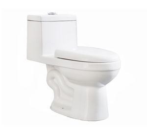 WC one piece piso 30 cm botón dual asiento cierre suave Home blanco