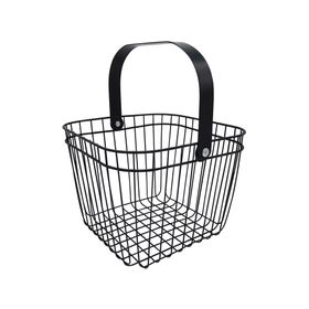 Canasto metal multiuso 24x18cm negro