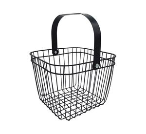 Canasto metal multiuso 24x18cm negro