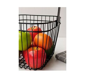 Canasto metal multiuso 24x18cm negro