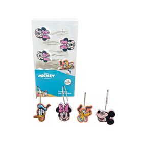 Pack 12 Ganchos de cortina de baño Disney