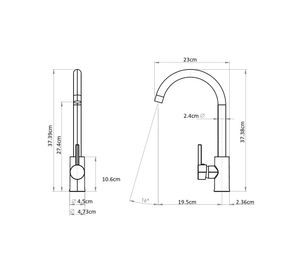 Monomando lavaplatos Oregon Cuello Cisne