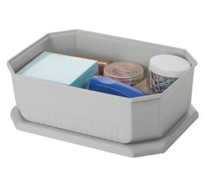 Caja organizadora Octagonal gris 4 litros