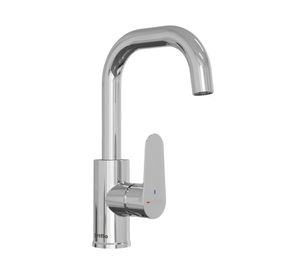 Monomando lavamanos Valenza gris cromado