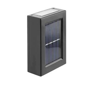 Aplique LED solar 2L luz cálida negro
