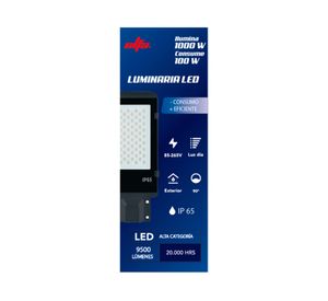 Luminaria recinto LED 100W luz día negro