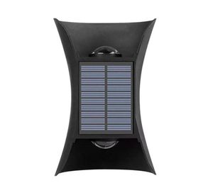 Aplique LED solar 2L Deco negro