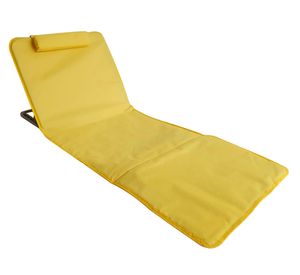 Reposera Portátil 5 posiciones amarillo