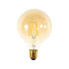 Ampolleta led 8W E27 luz cálida G95 Filamento