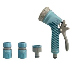 Pistola riego + acoples Capri azul