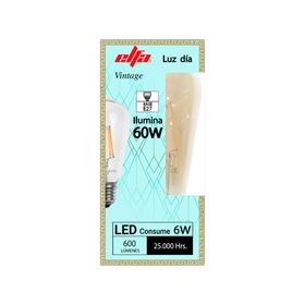 Ampolleta led 6W E27 luz fría ST64 Filamento