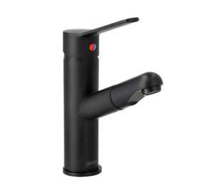 Monomando lavamanos Brescia negro mate