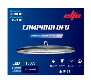 Campana LED 150 W 1 luz fría gris