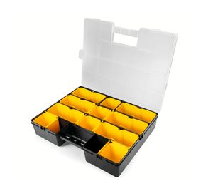 Maleta organizadora 46x38x8 cm negro/amarillo