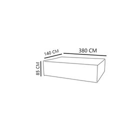 Cubierta comedor Oxford 380x140x85 cm