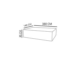 Cubierta comedor Oxford 380x140x85 cm