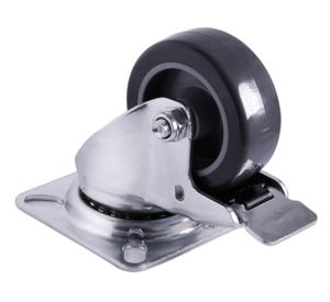 Rueda carga 75 mm agila placa con freno