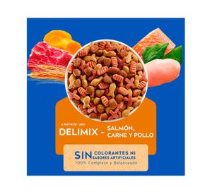 Alimento seco adulto delimix 8 kg