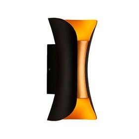 Aplique LED 3W 2L luz cálida negro/bronce