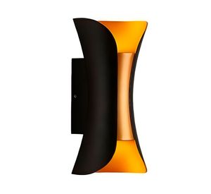 Aplique LED 3W 2L luz cálida negro/bronce