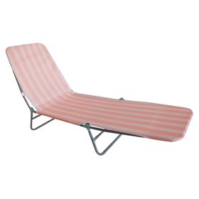 Reposera Basic too línea rosa/blanco